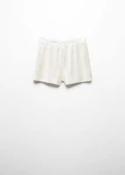 Short Xcamila Off White Talla L Mujer Mango