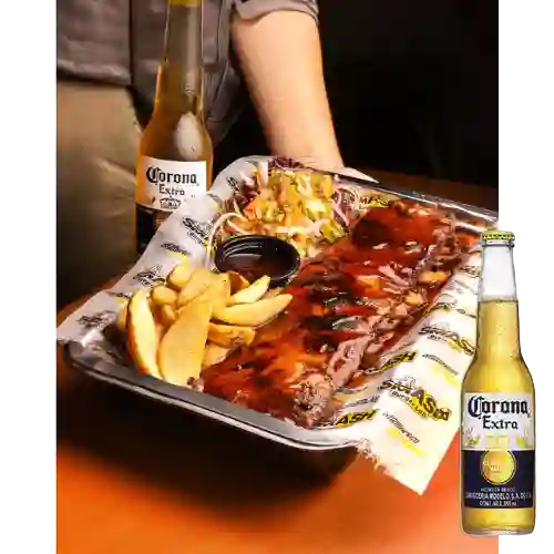 Costilla st louis + corona extra 355 ml
