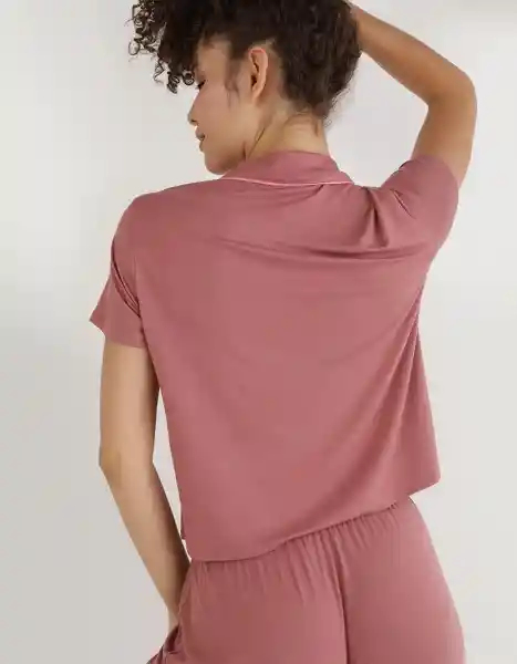 Camisa Pijama Aerie Rosa Talla LARGE 1416679 American Eagle