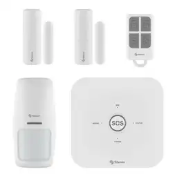 Steren Sistema de Seguridad Wi-Fi Con 3 Sensores Alarma y Control Remoto