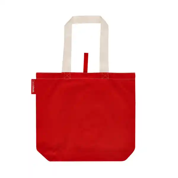 Bolsa Market Algodón Lisa Rojo M Casaideas