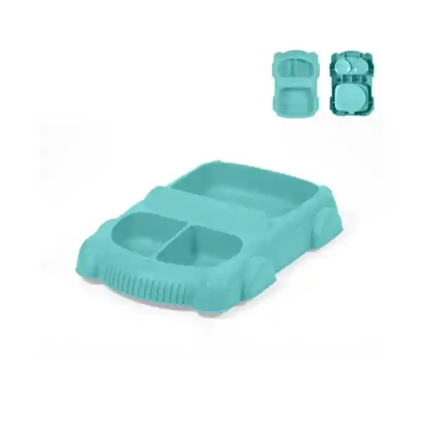 Plato Infantil Dividido Silicona en Forma de Coche Serie Miniso