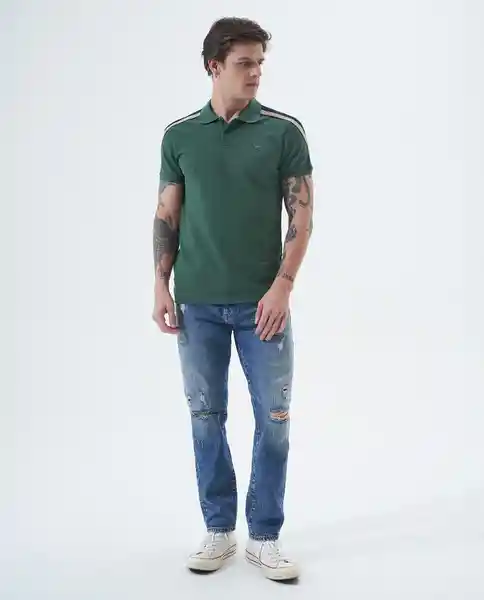 Camiseta Hombre Verde Talla XL 801F002 Americanino