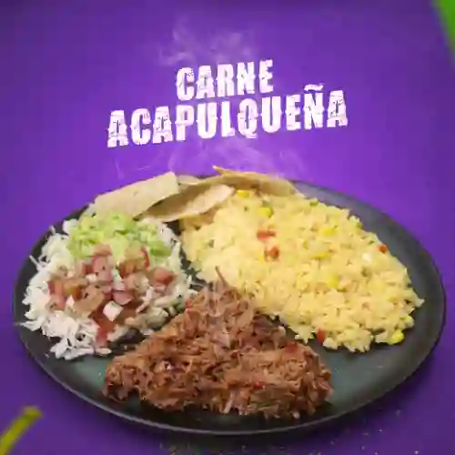 Carne Desmenuzada + Sopa + Bebida