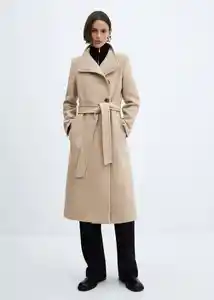 Abrigo Sirenita Camel Talla 28 Mujer Mango