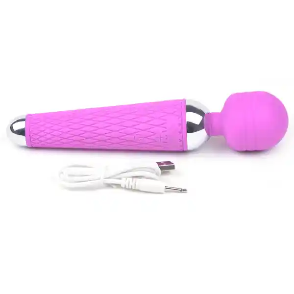 Vibrador Masajeador en Silicona Recargable Morado