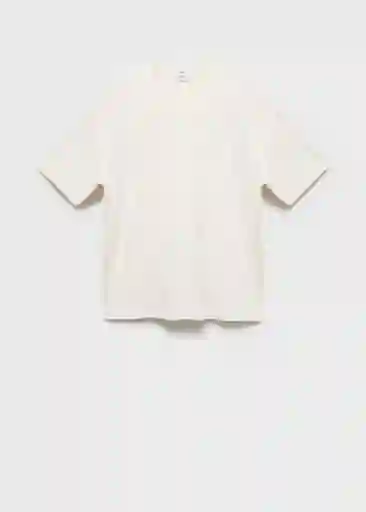 Camiseta Anouk Offwhite Talla L Hombre Mango