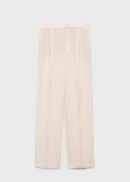 Pantalón Mire Vainilla Talla 36 Mujer Mango