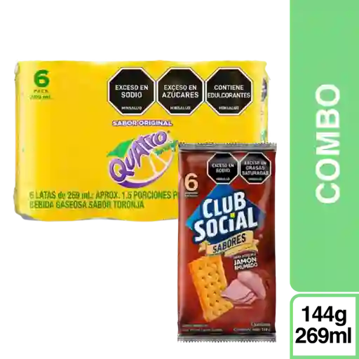 Combo Club Social Jamón + Quatro Pack 6 Und