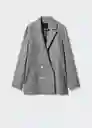 Blazer Americana Farah Gris Talla XL Mujer Mango