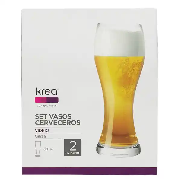 Krea Set Vasos Cerveceros Garza 680 mL