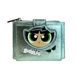 Tarjetero Metalizado Las Chicas Superpoderosas Verde Miniso