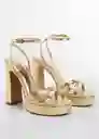 Sandalias Jaylo Oro Talla 41 Mujer Mango