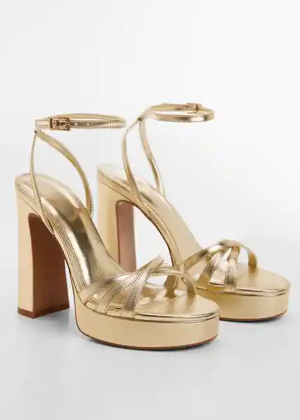 Sandalias Jaylo Oro Talla 41 Mujer Mango