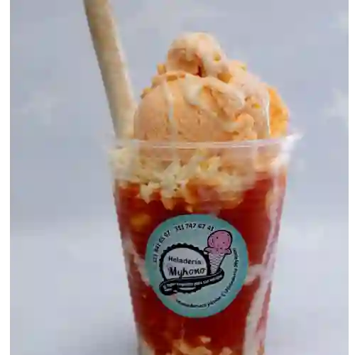 Salpicón con Queso y Helado