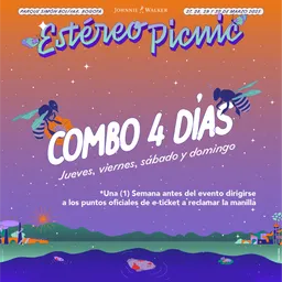 Combo x4 días Festival Estereo Picnic