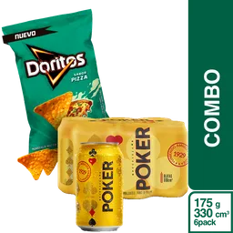 Combo Snack Doritos Pizza 175 g + Poker 6 Pack 330 mL