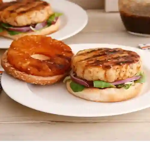 Burguer pollo hawaiana