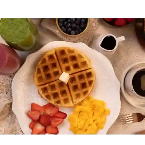 Desayuno Waffles Proteina