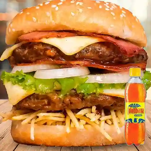 Combo Hamburguesa Super Burrera + Colombiana 250 ml