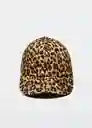 Gorra Leopard Marron Talla 99 Mujer Mango