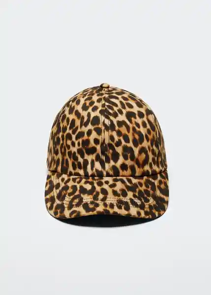 Gorra Leopard Marron Talla 99 Mujer Mango