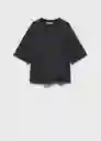 Camiseta Sita Antracita Talla L Mujer Mango