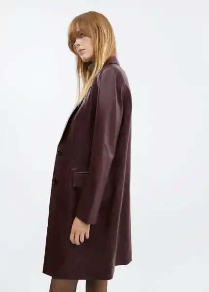 Abrigo Kate Burdeos Talla S Mujer Mango