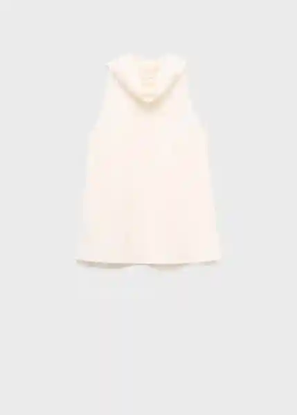 Blusa Godia Crudo Talla L Mujer Mango