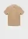 Polo Andrew Beige Talla M Hombre Mango
