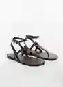 Sandalias Aida Negro Talla 33 Niñas Mango