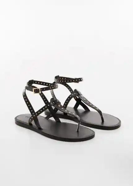 Sandalias Aida Negro Talla 33 Niñas Mango