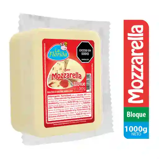 La Florida Queso Mozzarella en Bloque