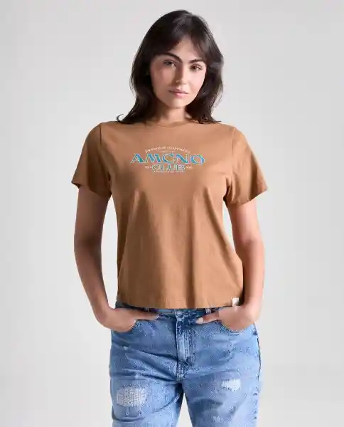Camiseta Mujer Café Talla S 609G090_CAF190712 Americanino