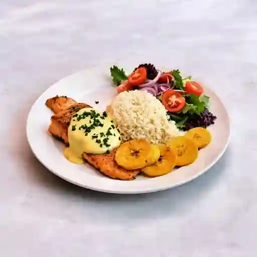Salmon Queso y Champiñon