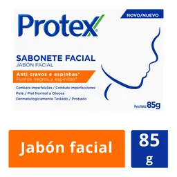 Jabón Facial Protex Puntos Negros y Espinillas Barra 85 g