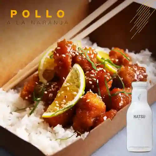 Combo Pollo a la Naranja + Te Hatsu Blanco 400 ml