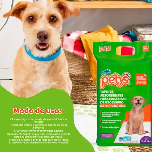 Petys Tapetes Absorbente para Mascotas Extra Grandes