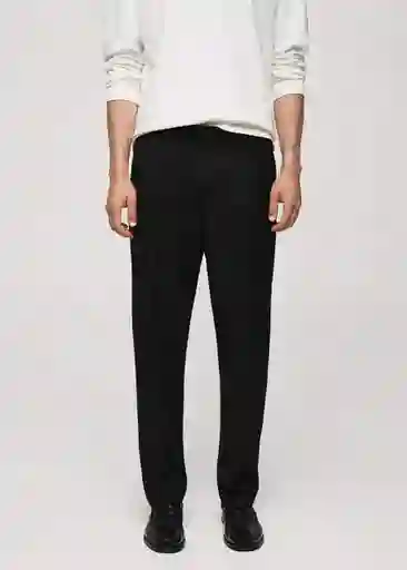 Pantalón AAron Negro Talla 46 Hombre Mango