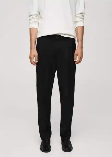 Pantalón AAron Negro Talla 46 Hombre Mango