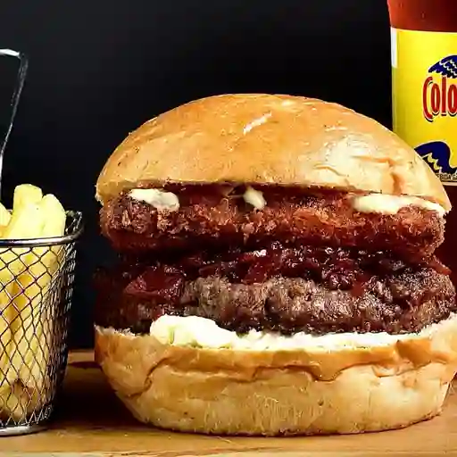 Combo hamburguesa cheese adiction