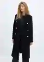 Abrigo Solete Azul Noche Talla XS Mujer Mango