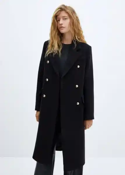 Abrigo Solete Azul Noche Talla XS Mujer Mango