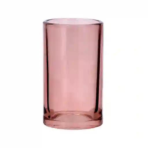 Vaso Vidrio Color Rosa Diseño 0001