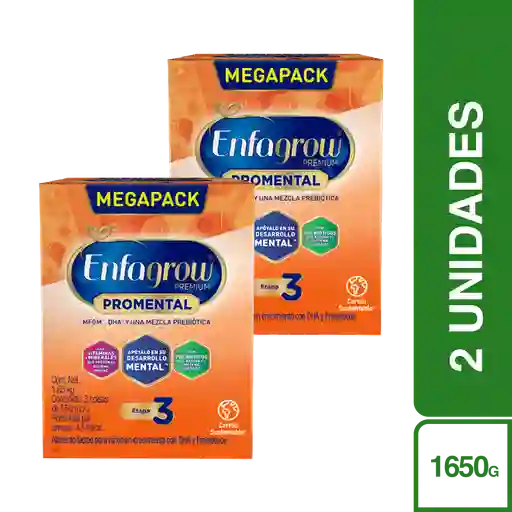 2 x Enfagrow Alimento Lácteo Premium Promental Natural E3