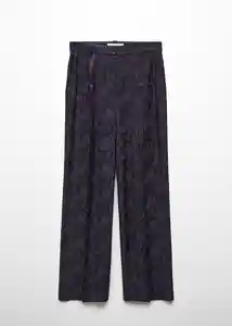 Pantalón Astrid-a Azul Noche Talla M Mujer Mango