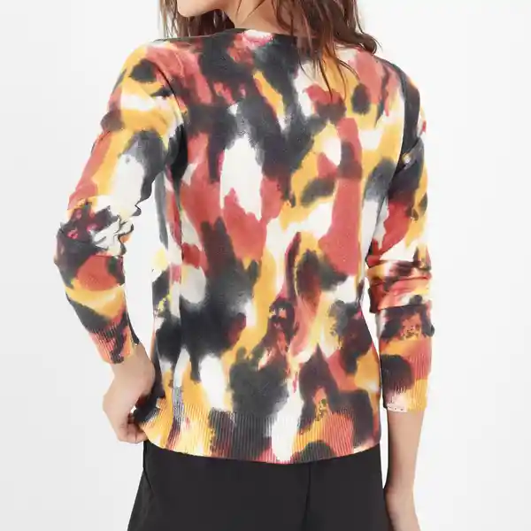 Suéter Cuello Redondo Manga Larga Multicolor Talla S 695039