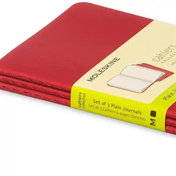 Moleskine Libreta Cahier Plana Rojo Pequeña