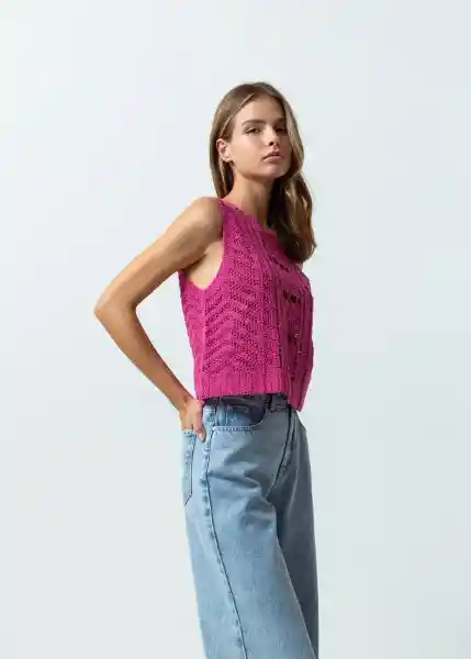 Suéter Tejido Mujer Rosa Rabano L 582G006 Naf Naf