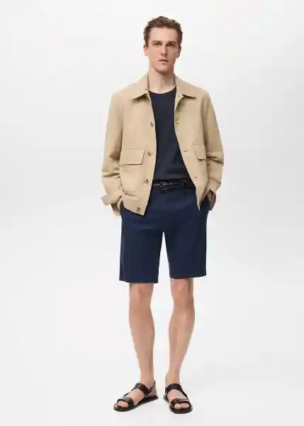 Bermuda Gracia Navy Talla 42 Hombre Mango